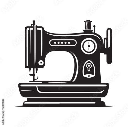 Sewing Machine silhouette vector illustration
