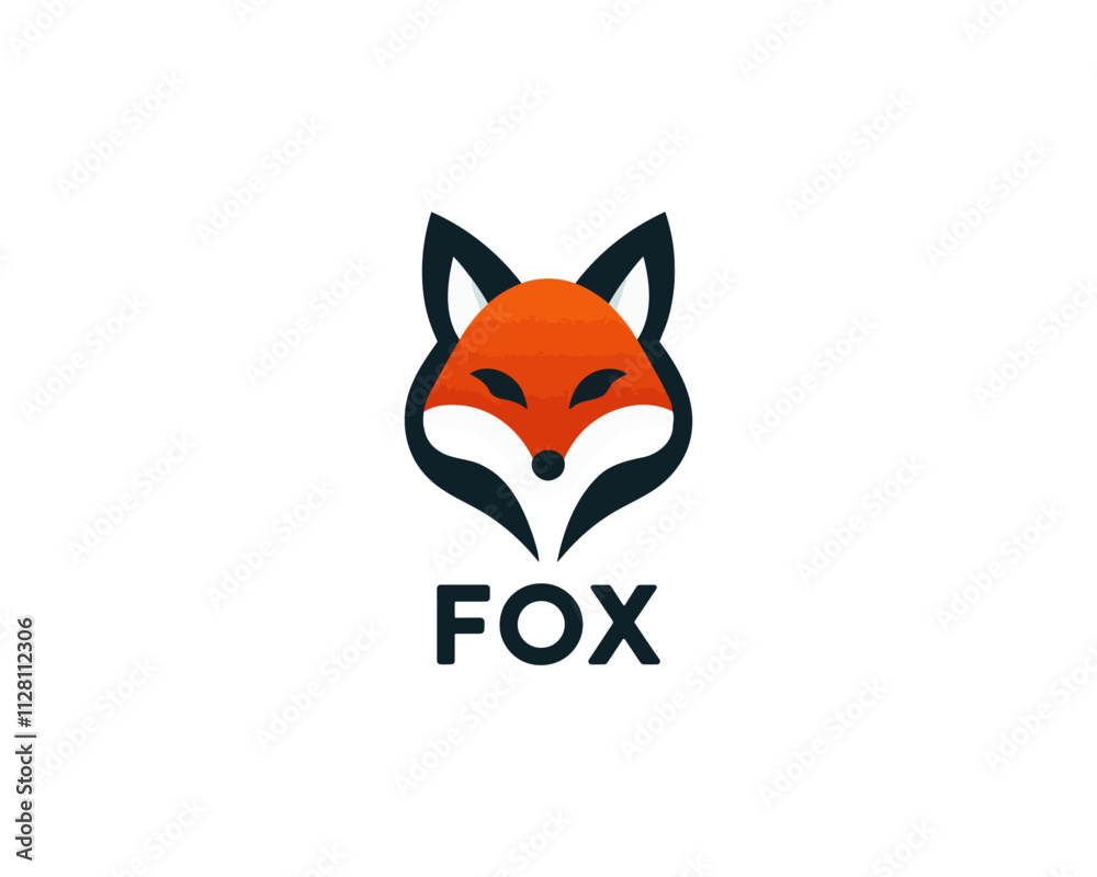 Fox logo design icon symbol vector illustration. Beautiful fox head logo. Colorful fox logo design vector template. Fox logo design icon symbol vector illustration. Beautiful fox head logo. Colorful fox logo design vector template.