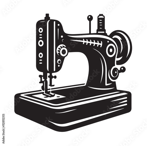 Sewing Machine silhouette vector illustration