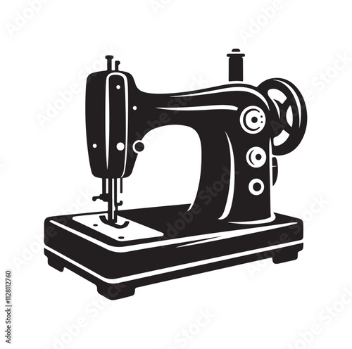 Sewing Machine silhouette vector illustration
