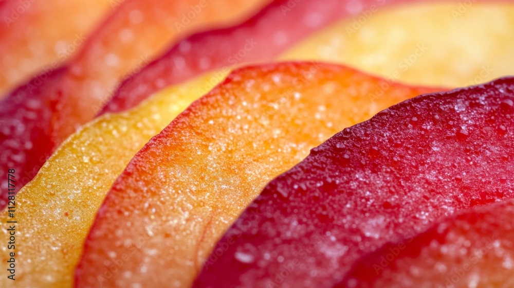 Delicate Layers Of Red Orange Apple Slices Delicate Layers Of Red Orange Apple Slices
