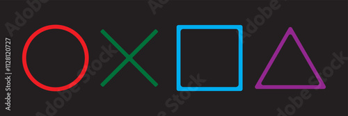 Modern Blue Geometry icon on white background. Game wallpaper concept. Seamless Pattern.