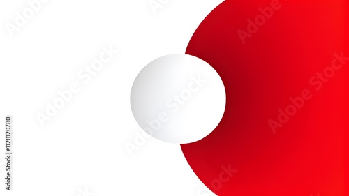 3D white and red background	