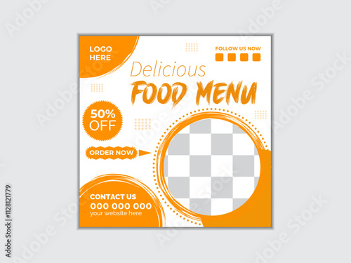 food social media post design