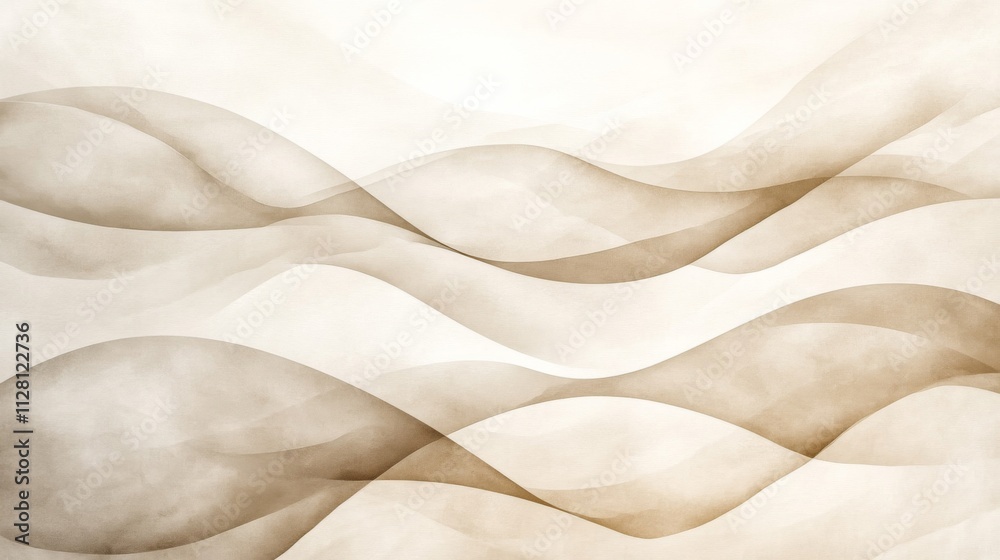 Abstract Brown Waves Seamless Pattern Design