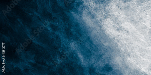 Fototapeta Naklejka Na Ścianę i Meble -  Abstract art blue white gradient paint background with liquid fluid grunge texture.