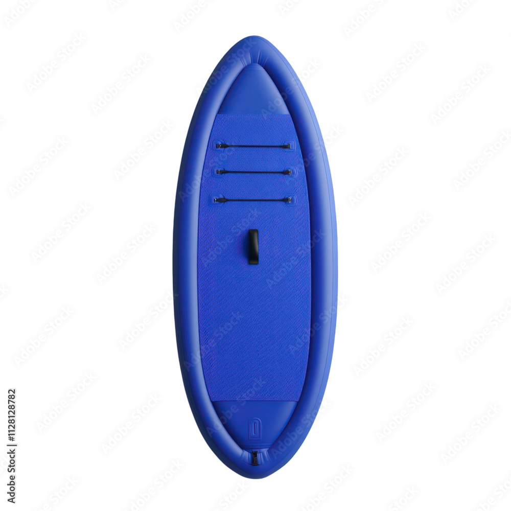 Inflatable Blue Paddleboard on Transparent Background Inflatable Blue Paddleboard on Transparent Background