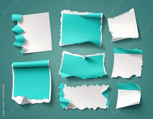 Wallpaper Mural set of paper sheets Torontodigital.ca