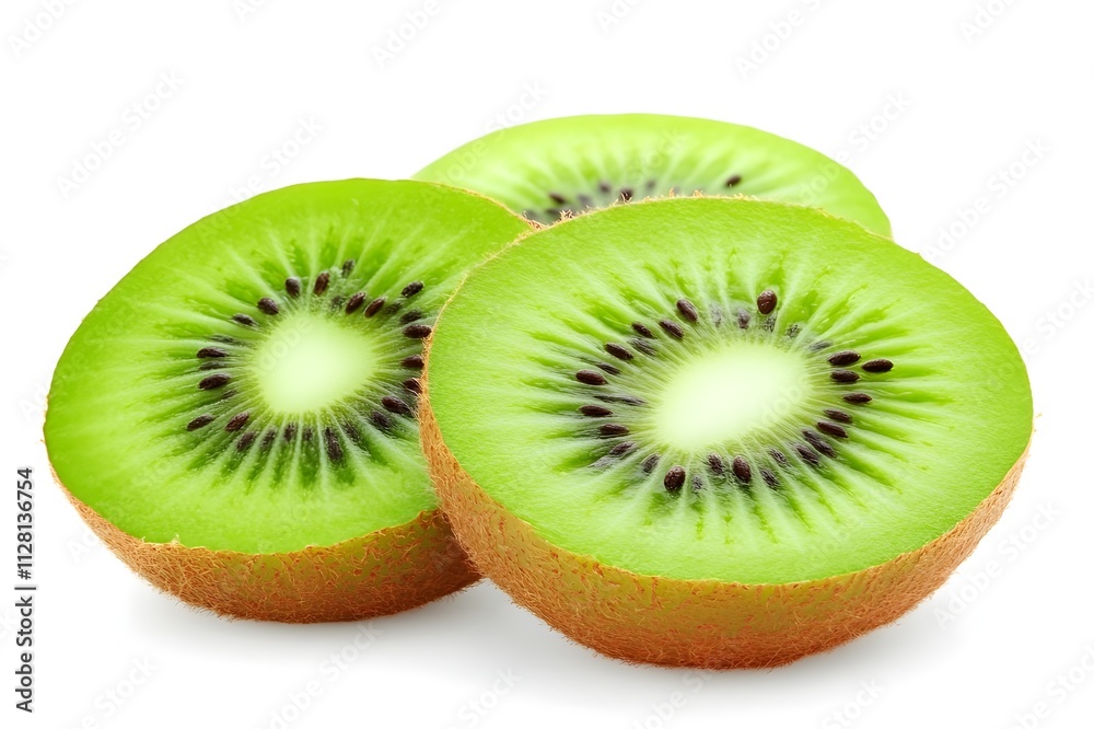 Fototapeta premium Kiwi Fruit Isolated on White Background.