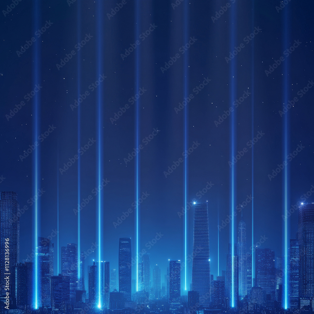 Naklejka premium city at night