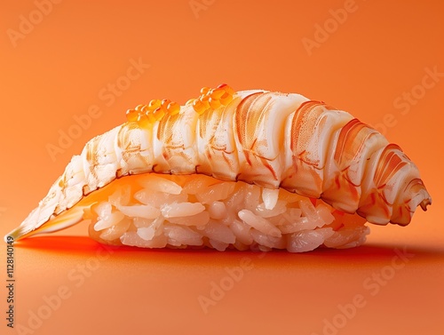 Seared Akagai Nigiri, Japanese Nigiri bold background, minimalistic food photo photo