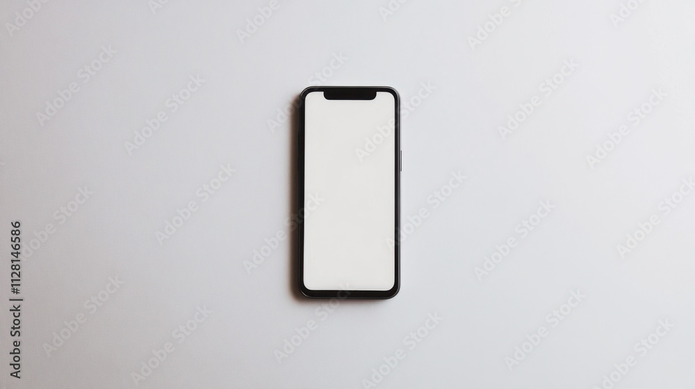 A sleek modern smartphone with a blank screen placed on a clean, minimalistic surface, perfect for showcasing app designs or user interfaces in a professional setting. A sleek modern smartphone with a blank screen placed on a clean, minimalistic surface, perfect for showcasing app designs or user interfaces in a professional setting.