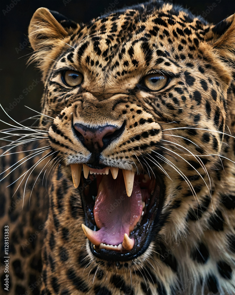 Naklejka premium portrait of a leopard