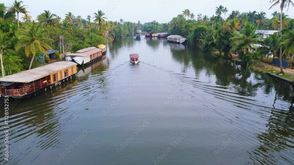 shikkara boating, Boats moored for tourists on the river Areal view of Kerala tourism, Lake cruise,speed boating, village tourism culture in kerala,India, Alappuzha Kumarakam boating shikkara boating, Boats moored for tourists on the river Areal view of Kerala tourism, Lake cruise,speed boating, village tourism culture in kerala,India, Alappuzha Kumarakam boating