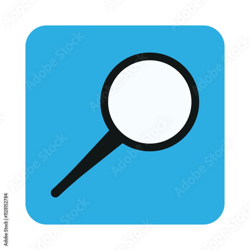 Search icon. Magnifying glass vector illustration. Explore and discover symbol. Zoom and enlarge sign. Magnifier pictogram. Eps 10.