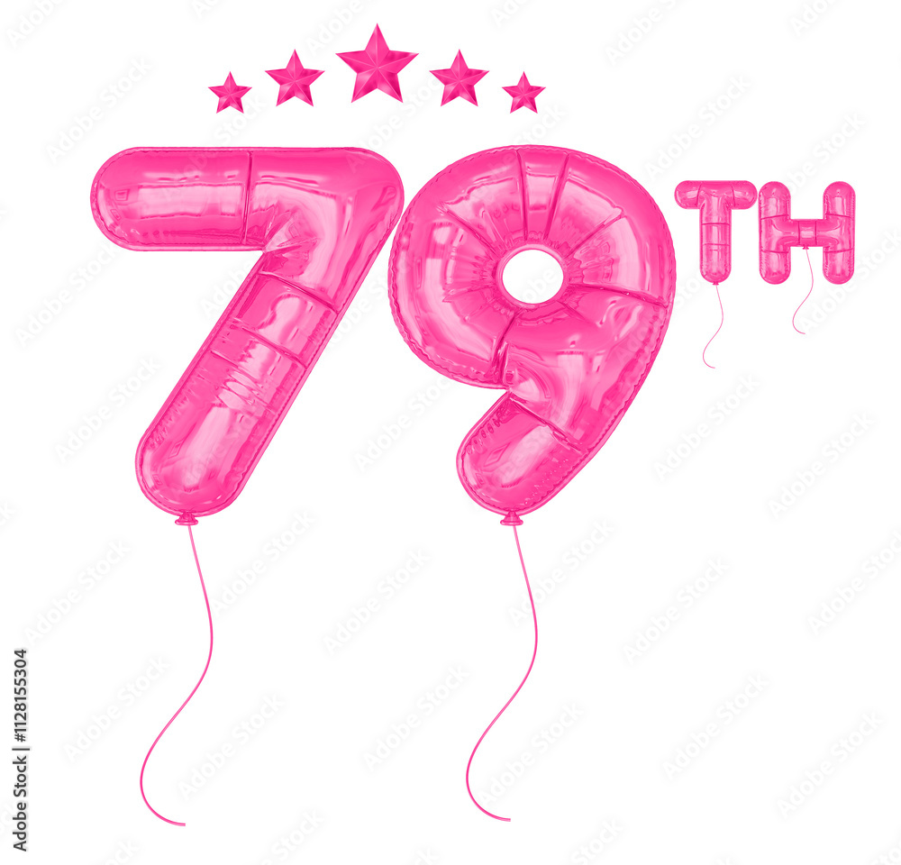 79 Anniversary Pink Balloon 79 Anniversary Pink Balloon