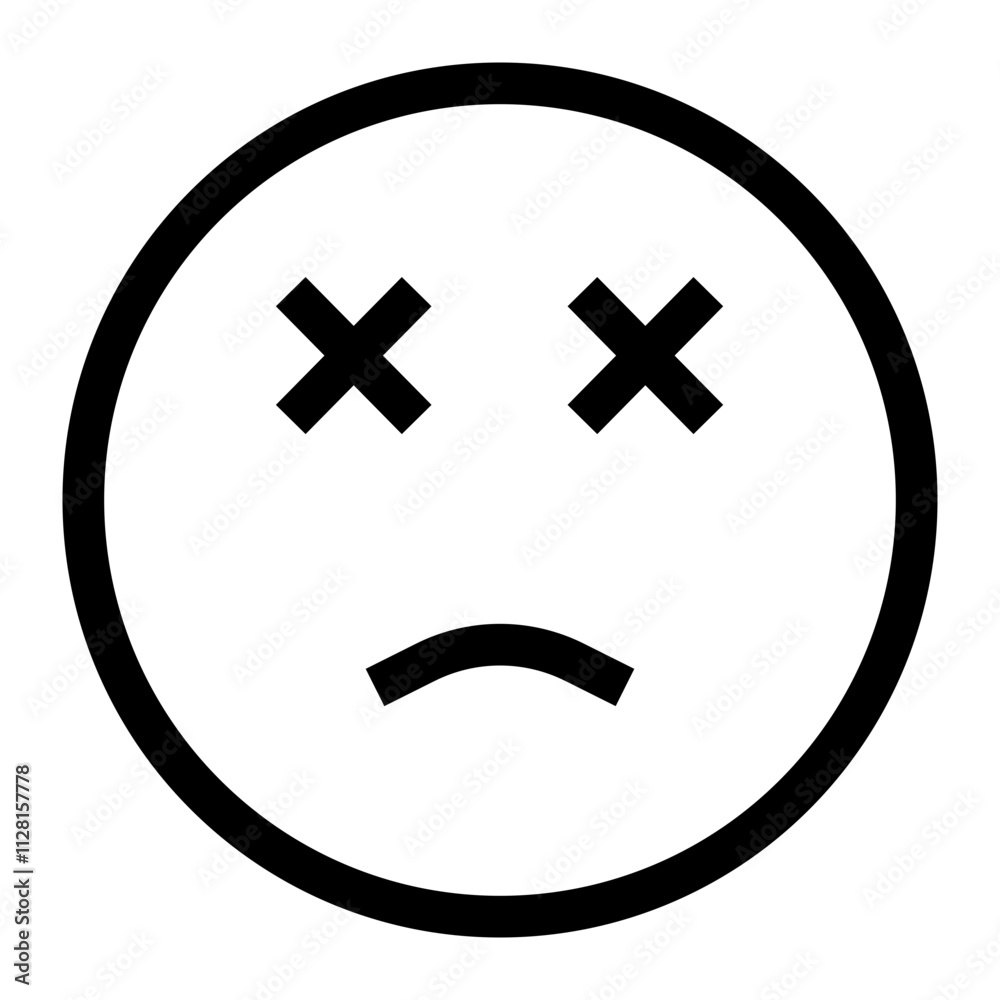 Fototapeta premium Emoticon Thin Style