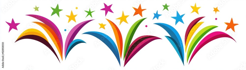 Fototapeta premium Colorful Starburst Design