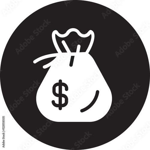 Money Bag glyph icon