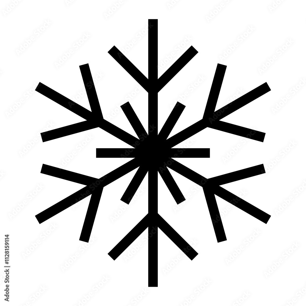Snowflake Icon, Winter Snow Christmas Single Icon in Outline Style. Editable Stroke Snowflake Icon, Winter Snow Christmas Single Icon in Outline Style. Editable Stroke