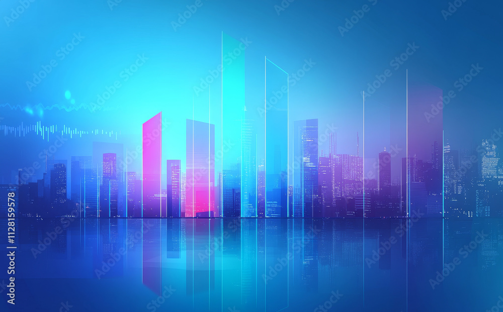 abstract blue background with lines