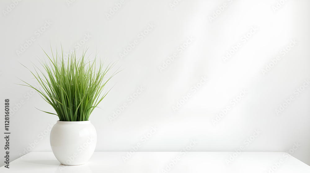 decorative grass in a vase isolated on a white table decorative grass in a vase isolated on a white table