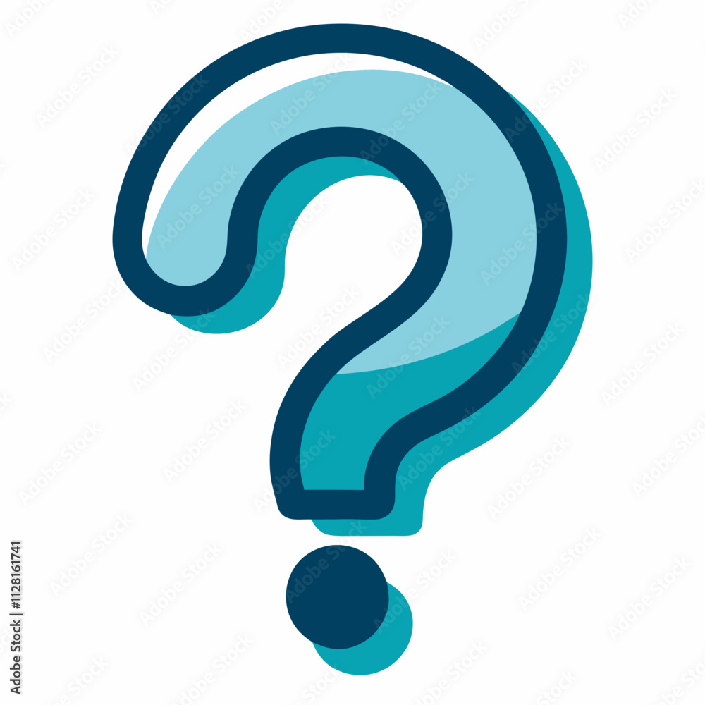 Blue Gradient Question Mark Icon for Inquiry and Help Blue Gradient Question Mark Icon for Inquiry and Help