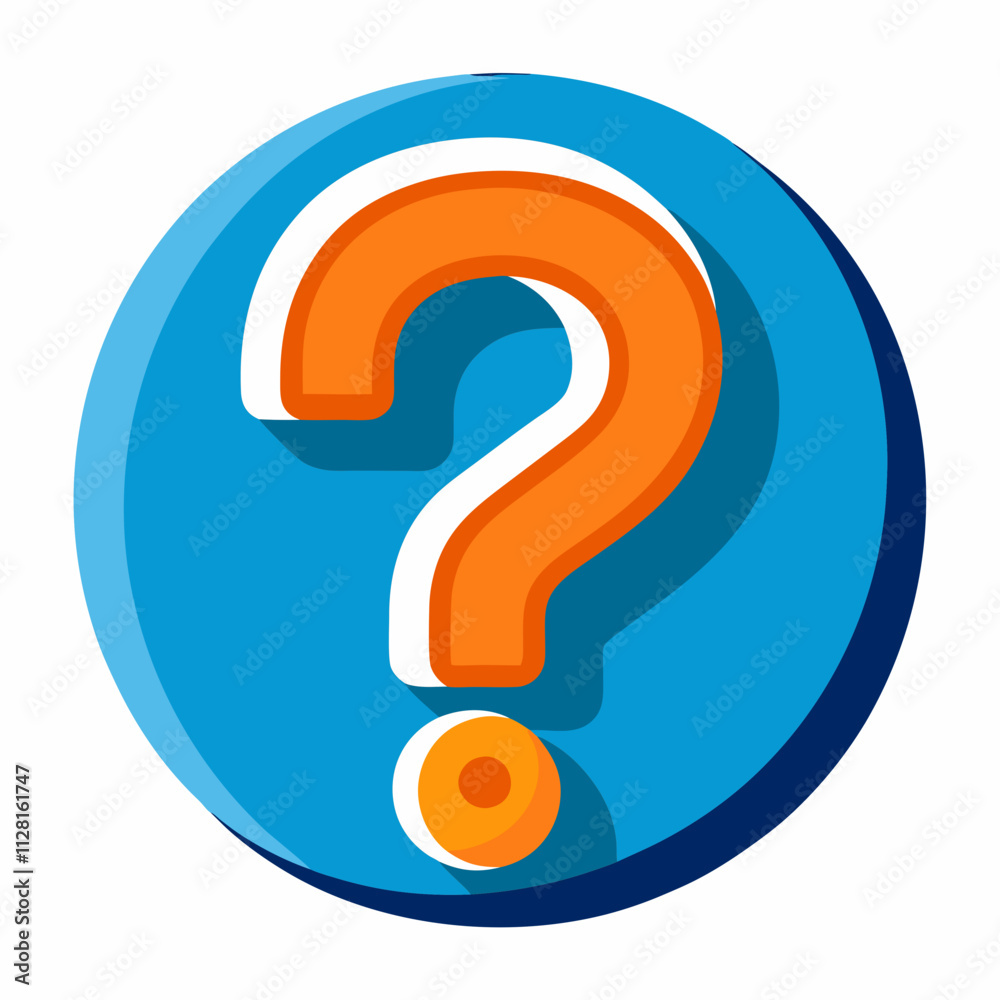 Blue Gradient Question Mark Icon for Inquiry and Help Blue Gradient Question Mark Icon for Inquiry and Help