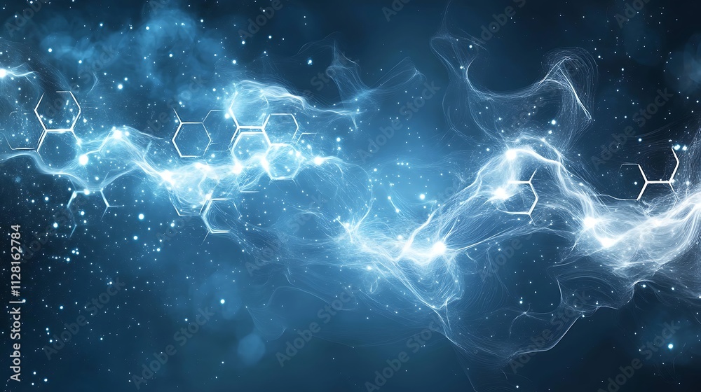 Abstract light blue background with white glowing Abstract light blue background with white glowing