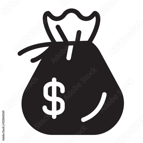 Money Bag glyph icon