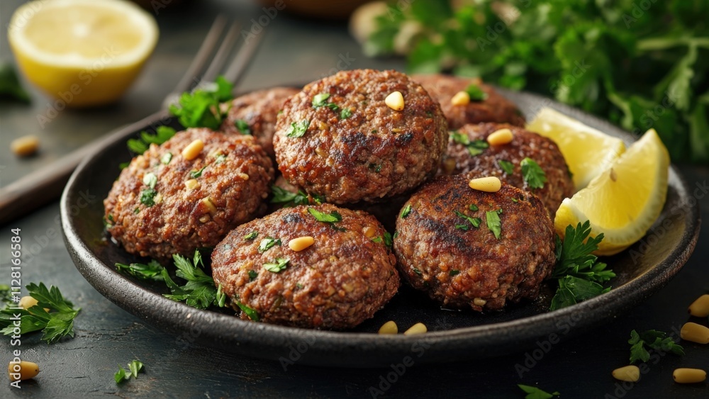 Delicious Lamb Kofta with Pine Nuts and Herbs Delicious Lamb Kofta with Pine Nuts and Herbs