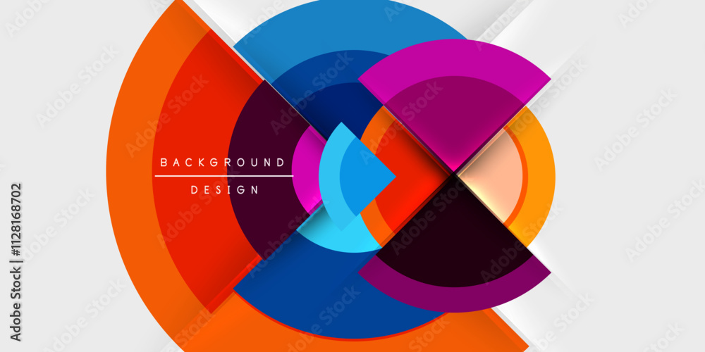 Circle and semi circle geometric background. Vector Illustration For Wallpaper, Banner, Background, Card, Book Illustration, landing page Circle and semi circle geometric background. Vector Illustration For Wallpaper, Banner, Background, Card, Book Illustration, landing page