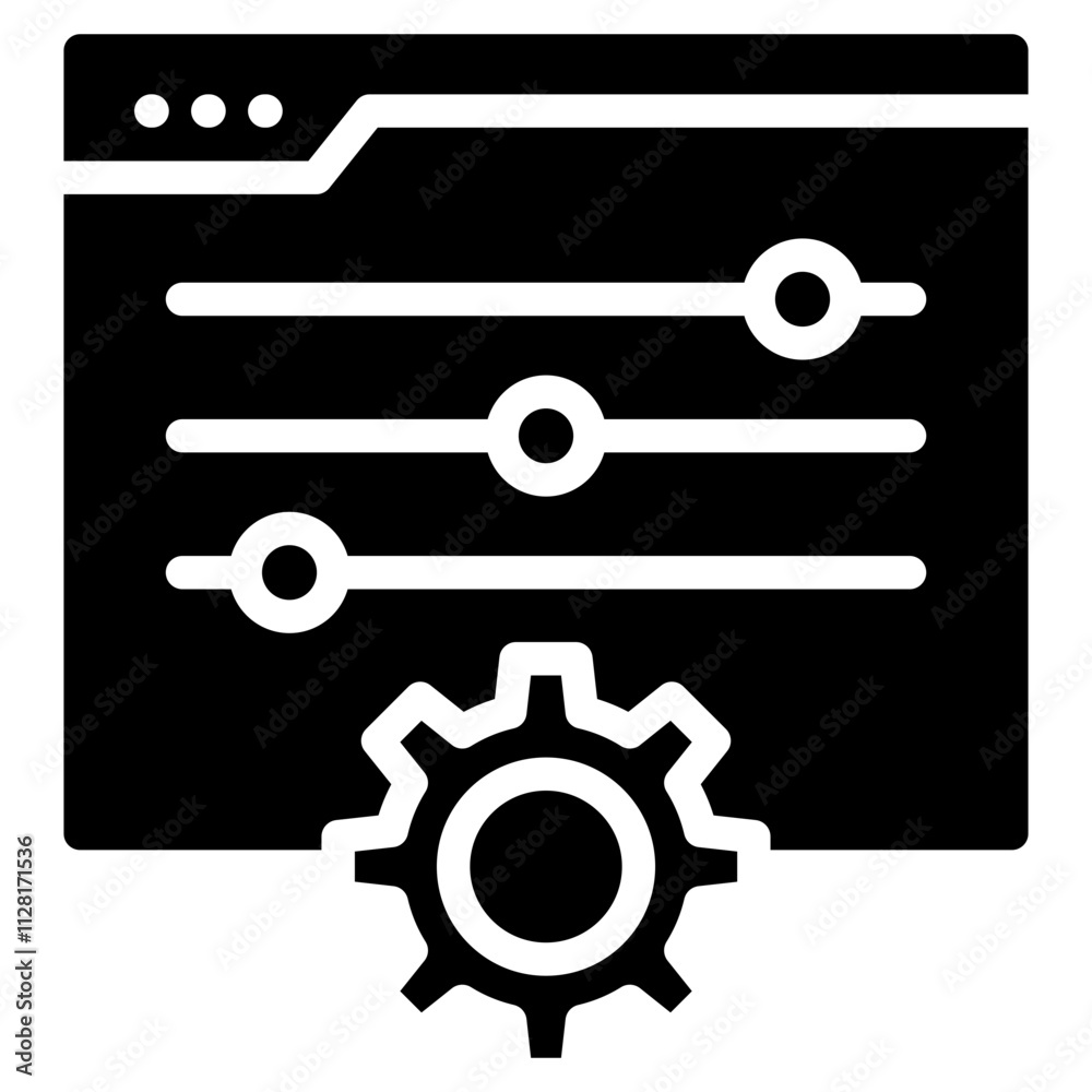 Control panel icon solid vector illustration Control panel icon solid vector illustration