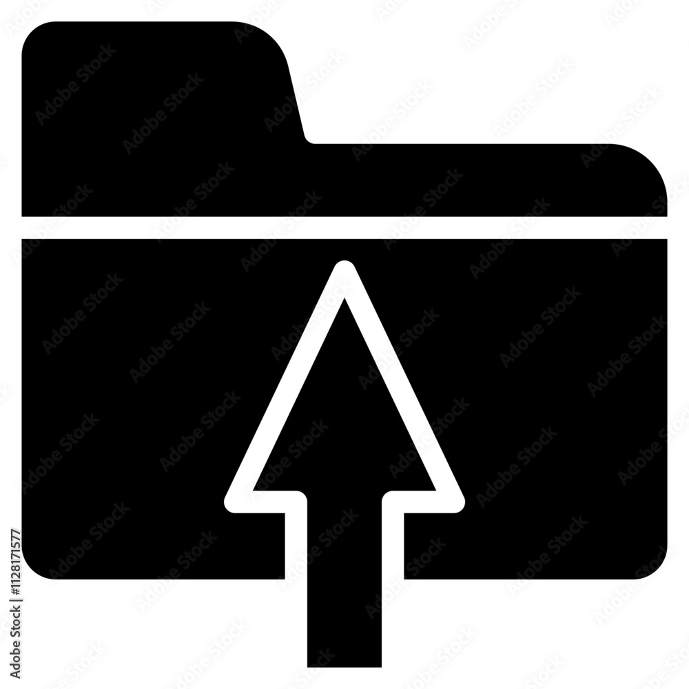 Upload icon solid vector illustration Upload icon solid vector illustration