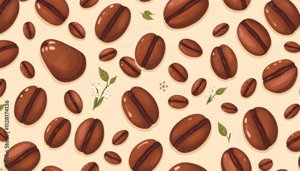 coffee beans seamless pattern coffee beans seamless pattern