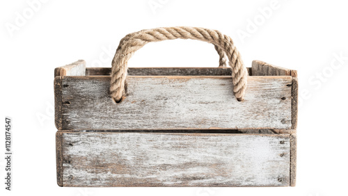 Rustic Wooden Crate with Rope Handle Ideal for Organizing, Storing, and Decorating Home Spaces, Craft Projects, and Floral Arrangements