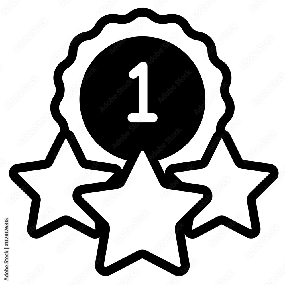 Fototapeta premium Awarding Solid Icon