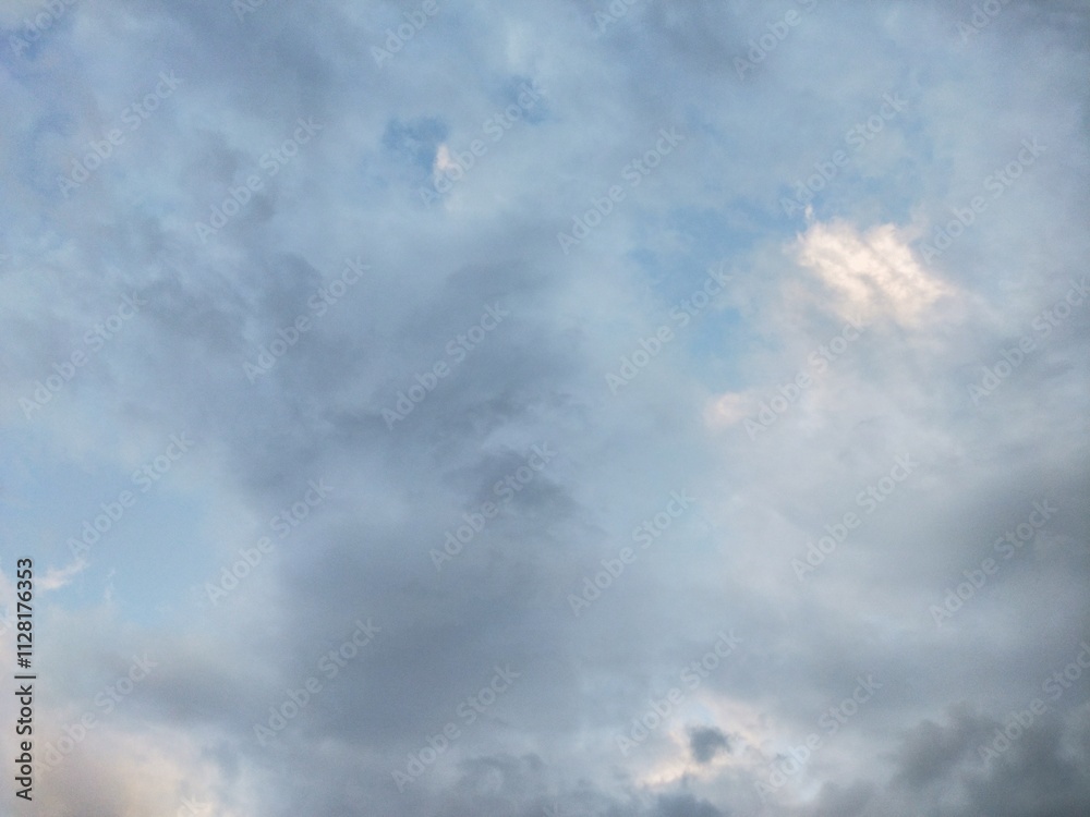 Fototapeta premium Purple and Neon clouds in the evening sky