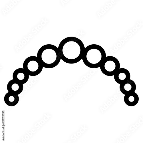 Beaded headband Line Icon