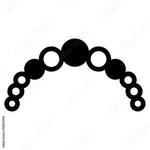 Beaded headband Solid Icon