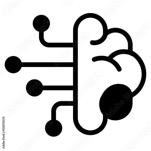Brain controlled Solid Icon