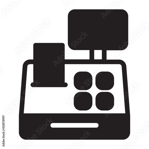 Cash Register glyph icon