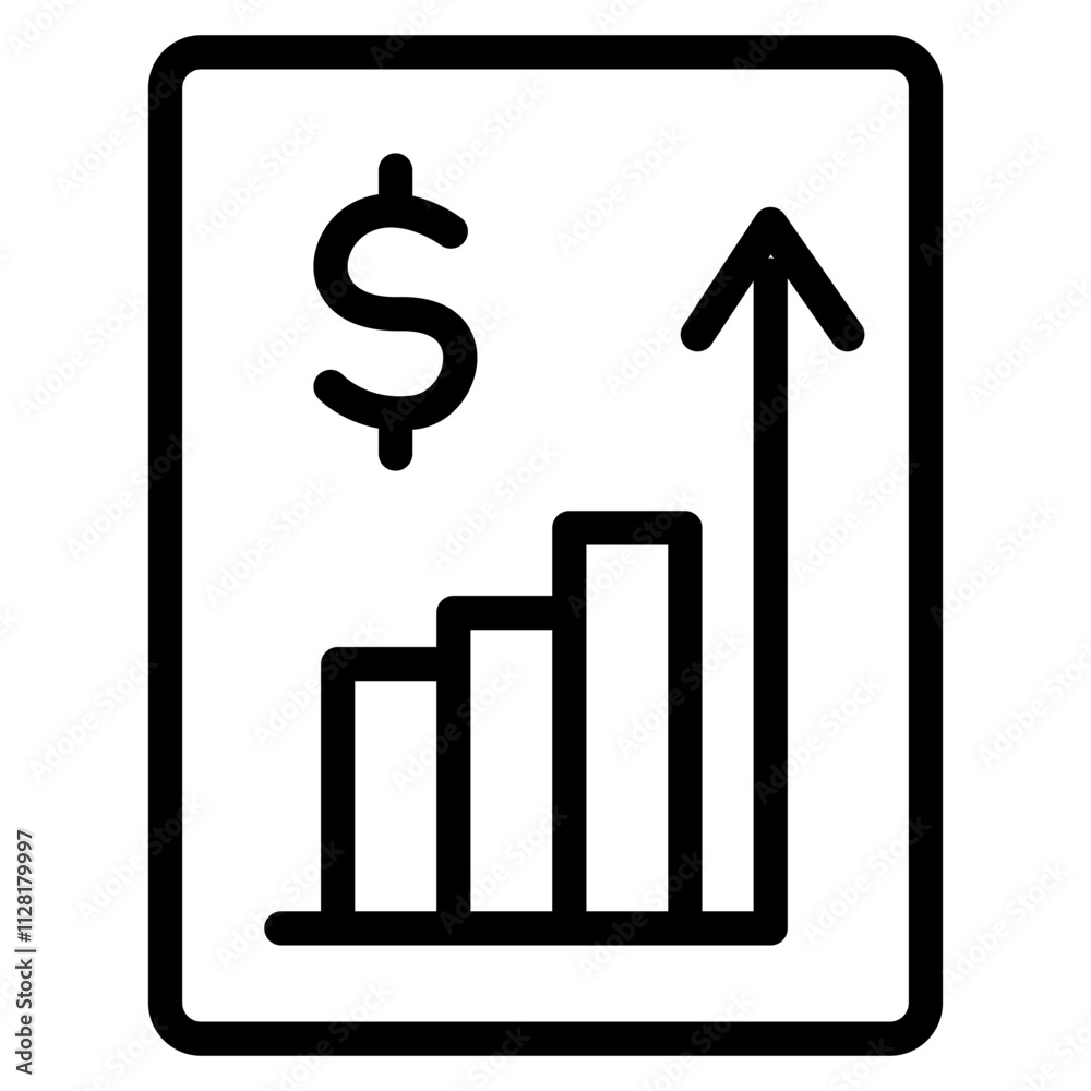 Cash flow Line Icon Cash flow Line Icon