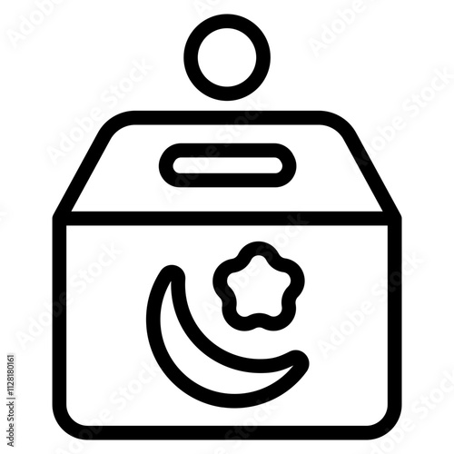 Charity box Line Icon