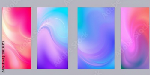 Abstract Fluid Gradient Backgrounds in Vibrant Colors