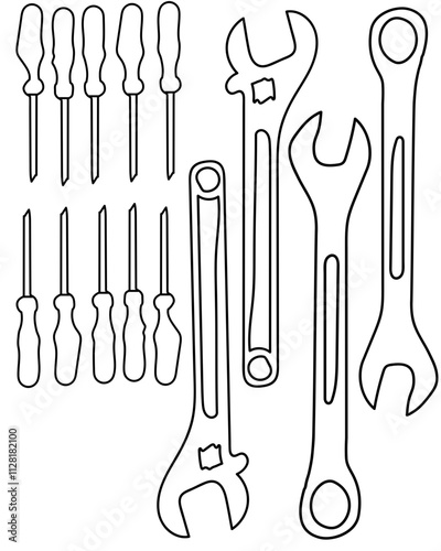 Screwdrivers, Pliers vector tools are essential digital resources for architects, engineers, and designers tools typically use vector graphics to create precise,scalable illustrations.