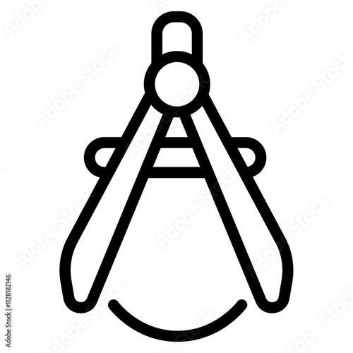 Compass geometry Line Icon