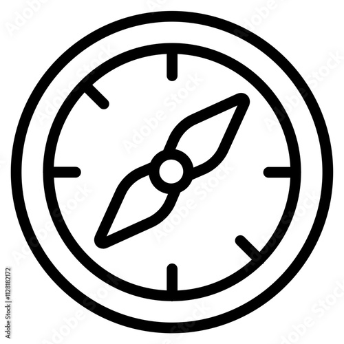 Compass Line Icon