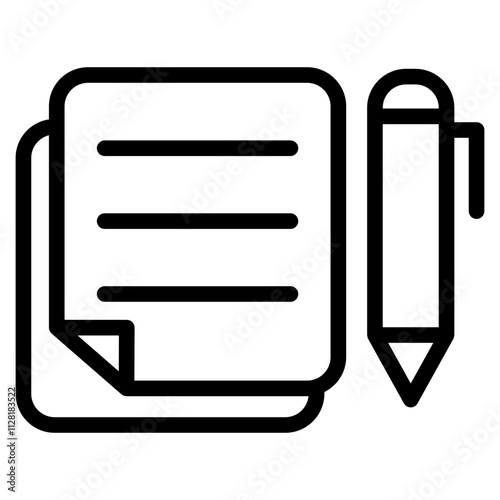 Copywriting Line Icon