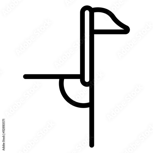 Corner kick Line Icon